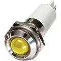 Round Indicator Light, LED Lamp Type, 12 VDC Voltage, 12 mm Mounting Dia. Size