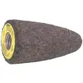 Norton 1-1/2" Grinding Cone, 3" Thickness, Aluminum Oxide, 24 Grit, 5/8"-11 Arbor Size, Package Quantity 10