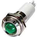 Round Indicator Light, LED Lamp Type, 12 VDC Voltage, 12 mm Mounting Dia. Size