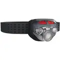 Energizer Headlamp: 400 lm Max Brightness, 6 hr Max Run Time, 85 m Max Beam Distance, Gray, Plastic