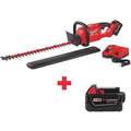 Milwaukee Hedge Trimmer Kit, Double-Sided Blade Type, 24" Bar Length, 18V Electric Engine
