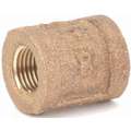 Coupling: Red Brass, 1/8 in x 1/8 in Fitting Pipe Size, Female NPT x Female NPT, Class 125