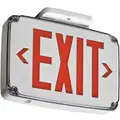 LED Universal Exit Sign with Battery Backup, Red Letters and 1 Side, 8-1/8" H x 12-1/2" W