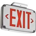 LED Universal Exit Sign with Battery Backup, Red Letters and 2 Sides, 8-1/8" H x 12-1/2" W
