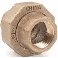Union: Red Brass, 3/4 in x 3/4 in Fitting Pipe Size, Female NPT x Female NPT, Class 125