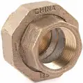 Union: Red Brass, 1 in x 1 in Fitting Pipe Size, Female NPT x Female NPT, Class 125