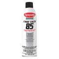 Sprayway Spray Adhesive: Fast Tack 85, Gen Purpose, 20 fl oz., Aerosol Can, Light Amber