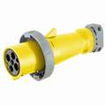 Hubbell Wiring Device-Kellems 100 Amp, 1-Phase Nylon Watertight Pin and Sleeve Connector, Yellow