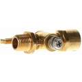 1-13/16"L x 1-13/16"H Brass MNPT x FNPT Ground Plug Valve, 1/4" Pipe Size