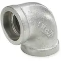 90&deg; Elbow: 304 Stainless Steel, 1 1/4 in x 1 1/4 in Fitting Pipe Size, Female x Female, Class 3000
