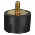 Cylindrical Vibration Isolator: Male Threads Top End, 1 in Cylinder Dia.
