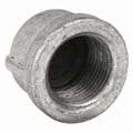 Galvanized Malleable Iron Cap, 3/4" Pipe Size, FNPT Connection Type