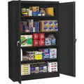Tennsco Commercial Storage Cabinet, Black, 78" H X 48" W X 24" D, Assembled