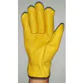 Condor Elkskin Leather Work Gloves, Shirred Wrist Cuff, Gold/Yellow, Size: XL, Left and Right Hand