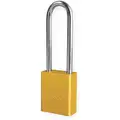 American Lock Yellow Lockout Padlock, Alike Key Type, Aluminum Body Material, 1 EA