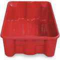 Stack and Nest Container, Red, 6"H x 19-3/4"L x 12-1/2"W, 1EA