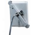 Cta Digital Tablet Security Gooseneck Floor Stand: Silver/Black, Steel, 12 in L, 12 in Wd