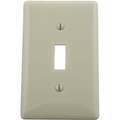 Hubbell Wiring Device-Kellems Toggle Switch Wall Plate, Ivory, Number of Gangs 1, Weather Resistant No