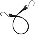 The Better Bungee 24" Polyurethane Bungee Strap with Stainless Steel S-Hook End, Black
