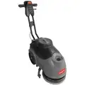 Dayton Walk Behind Floor Scrubber, Compact, 150 rpm Brush Speed, Disc Deck Style, 0.5 HP, 15" Cleaning Path
