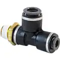 Composite DOT Approved Male Tee, Push-To-Connect Air Brake Fitting, 1/4" x 3/8" x 1/4"