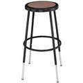 NPS Round Stool with 25" to 33" Seat Height Range and 300 lb. Weight Capacity, Black