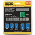 Stanley Staple and Brad Assortment: Narrow Crown, Heavy Duty, 27/64 in Crown Wd , 18, 3,500 PK