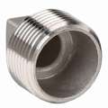Square Head Plug: 316L Stainless Steel, 1/8" Fitting Pipe Size, Male NPT, Class 150