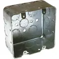 Raco Electrical Box, Galvanized Steel, 2-1/8" Nominal Depth, 4" Nominal Width, 4" Nominal Length
