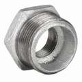 Galvanized Malleable Iron Hex Bushing, 1/4" x 1/8" Pipe Size, MNPT x FNPT Connection Type