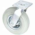 Light Duty, Swivel Plate Caster with Pneumatic Wheels; 220 lb. Load Rating, 8-3/4" Wheel Dia.