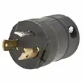 Hubbell Wiring Device-Kellems 30A Industrial Grade Non-Shrouded Locking Plug, Black; NEMA Configuration: L5-30P