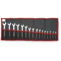 Facom Combination Wrench Set, Metric, Number of Pieces: 16, Number of Points: 6, 12