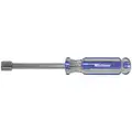Solid Round Shank Nut Driver, Tip Size 3/8", Bolt Clearance 1", Shank Length 3", Plain