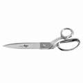 Clauss Shears: Right-Hand, 12 in Overall Lg, Straight, Steel, Pointed, Silver, Offset Handle, Metal
