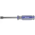 Solid Round Shank Nut Driver, Tip Size 10 mm, Bolt Clearance 25.4 mm, Shank Length 3", Plain