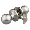EZ-FLO Standard Duty, Satin Nickel, Ball Knob Lockset for Hall and Closet Doors; Door Thickness of 1-3/8" to 1-3/4"