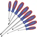 Westward Cabinet Tip, Phillips, Slotted Screwdriver Set, Multicomponent, Number of Pieces: 8