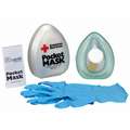 American Red Cross CPR Mask, 1 People Served, Number of Components 4, Plastic, 5 1/2" Height, 4 1/2" Width