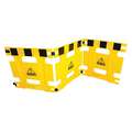 Barricade: 9 ft Overall Lg, 36 in Overall Ht, Yellow