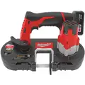 Milwaukee Portable Band Saw Kit: 27 in Blade Lg, 1 5/8 in x 1 5/8 in, 280, Bare Tool/Battery/Charger, 3.0 Ah