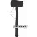 Vaughan Brass Mallet: Wood Handle, 3/4 oz Head Wt, 1 in Dia, 2 in Head Lg, 10 in Overall Lg, Natural