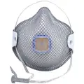 Moldex Disposable Respirator: Dual, Non-Adj, Molded Nose Bridge, Std, Gray, M Mask Size, MOLDEX, R95, 10 PK