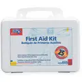First Aid Kit, Plastic Case Material, General Purpose, 25 People Served Per Kit