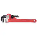 Proto Straight Pipe Wrench, Cast Iron, Jaw Capacity 1", Serrated, Overall Length 8", I-Beam