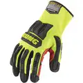 Kong General Utility High Visibility Rigger Gloves, Synthetic Leather/PVC Palm Material, High Visibility