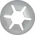 Zinc Plated Push Nut, Stud Size 3/8", Outside Diameter: 15/16"
