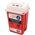 Sharps Container,  Sliding Lid Type,  6 1/2 in Height,  3 1/2 in Length,  3 1/2 in Width,  Plastic