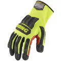 Kong General Utility High Visibility Rigger Gloves, Synthetic Leather/PVC Palm Material, High Visibility