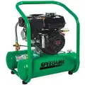 Portable Gas Air Compressor: 1 Stage, 4 hp Engine, Honda, 4.6 cfm @ 90 psi, 5 gal Air Tank